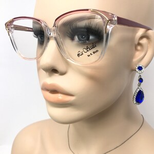 vintage K Blyth Ra Scala Mod 1003 Lunettes Lunettes Cadre Rouge Clair Carré Utilisé Lunettes Cadres Rétro Italie