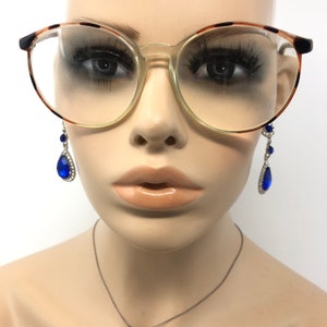 Vintage Round Panto Eyeglasses Specsavers Glasses Frame Brown Flecked Used Eyeglass Frames Retro