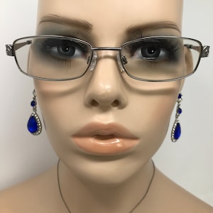 Vintage Specsavers Luella Eyeglasses Glasses Frames Silver Oval Eyeglasses Frame Retro