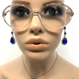 Vintage Dunelm Pru Eyeglasses Glasses Frames Clear Pink Oval Eyeglasses Frame Retro