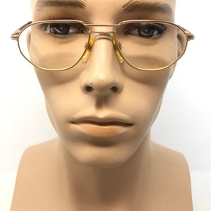 Vintage Jaguar Mod 3306 Eyeglasses Glasses Frame Gold Pilot Metal Used Eyeglass Frames Retro