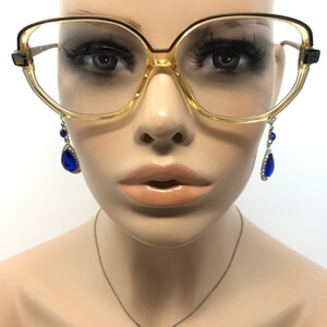 Vintage Ladies Eyeglasses Glasses Frames Black Clear Square  Eyeglasses Frame Retro