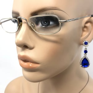 Vintage Half Moon Oval Eyeglasses Glasses Frame Silver Metal Used Eyeglass Frames Retro
