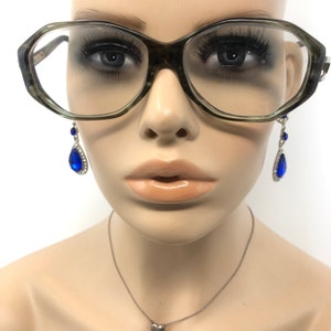 Vintage Silhouette Mod 36 Eyeglasses Glasses Frame Blue Brown Oval Used Eyeglass Frames Retro