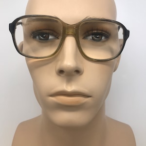 Vintage Square Eyeglasses Glasses Frame Green Brown Used Eyeglass Frames Retro