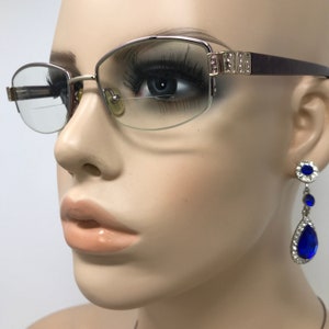 Vintage Ferucci Mod1732 Eyeglasses Glasses Frame Purple Square Minimalist Eyeglass Used Frames Retro