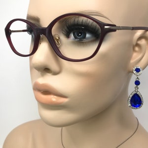 Vintage Bonnie Eyeglasses Glasses Frame Red Oval Used Eyeglass Frames Retro