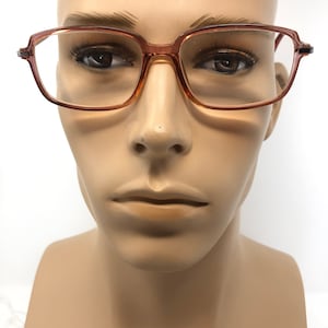 Vintage D&A Colonel Eyeglasses Glasses Frames Brown Square Eyeglasses Frame Retro