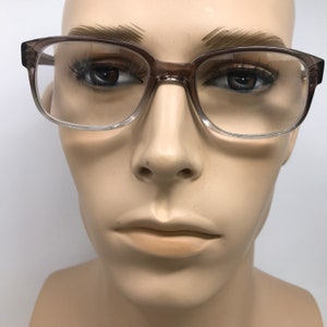 Vintage Mens Eyeglasses Glasses Frames Brown Clear Square Eyeglasses Frame Retro