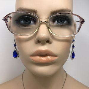 Vintage Dollond & Aitchison Linda Eyeglasses Glasses Frames Purple Oval Eyeglasses Frame Retro