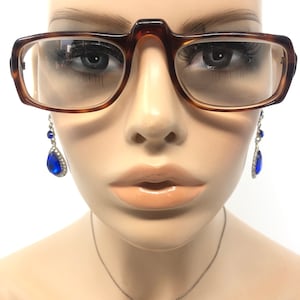 Vintage Vertex Eyeglasses Glasses Frames Brown Tortoise Half Moon Oval Eyeglasses Frame Retro