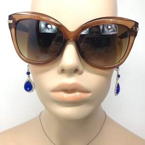 Vintage Parfois Sonnenbrille Braun Cat Eye Sun Shades Brillengestell Retro Leoparden print