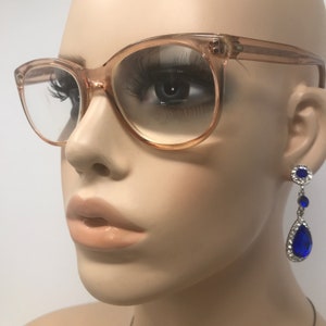 Vintage Lygo Merx Eyeglasses Glasses Frame Peach Square Used Eyeglass Frames Retro UK