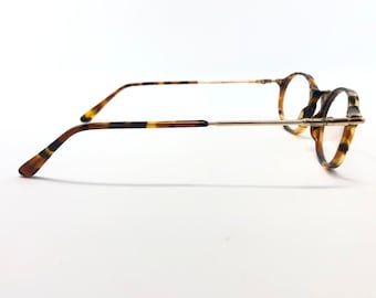 Vintage Guess Eyeglasses Frame Brown Tortoise/Gold Tone Glasses Eye Wear GU643 Vintage Tortoiseshell Eyeglass Frames with Gold Tone Wave  main image 3