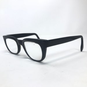 Vintage Saffron Eyewear Astro Eyeglasses Glasses Frames Black Geek Square Eyeglasses Frame Retro