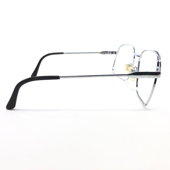 Vintage Mens Eyeglasses Glasses Frames Silver Squ… - image 5