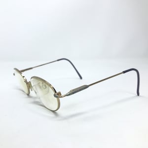 Vintage Specsavers Eyeglasses Glasses Frames Gold Oval Metal Eyeglasses Frame Retro