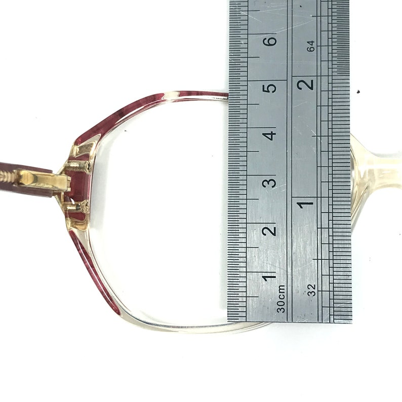 Vintage Specsavers Gaynor Eyeglasses Glasses Frames Red Square Eyeglasses Frame Retro image 8