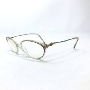 Vintage Specsavers Aurora Eyeglasses Glasses Frames Brown Clear Oval Eyeglasses Frame Retro