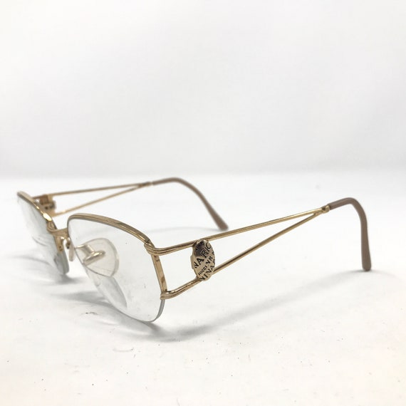 Vintage Nina Ricci Eyeglasses Glasses Frames Gold Oval Half  display picture 3