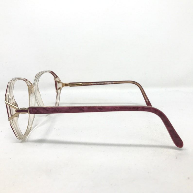 Vintage Specsavers Gaynor Eyeglasses Glasses Frames Red Square Eyeglasses Frame Retro image 4