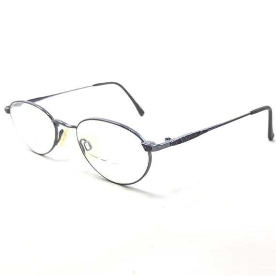 Vintage Tura Oval Eyeglasses Silver Glasses Frame 