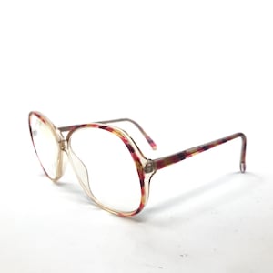 Montures de lunettes Pennine Delilah vintage Montures de lunettes carrées roses mouchetées rétro
