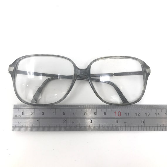 Vintage Mens Geek Eyeglasses Glasses Frames Grey … - image 7
