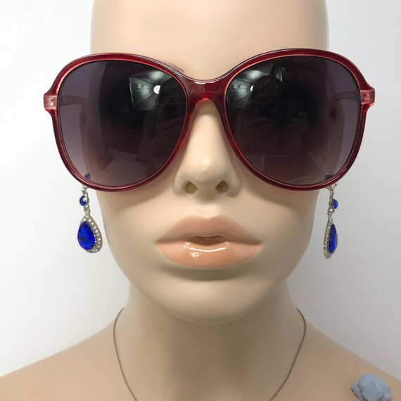 Vintage TY5079 Ladies Sunglasses Frames Red Large… - image 1