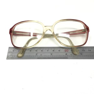 Vintage Dunelm Fred Eyeglasses Glasses Frame Red Clear Square Used Eyeglass Frames Retro image 7