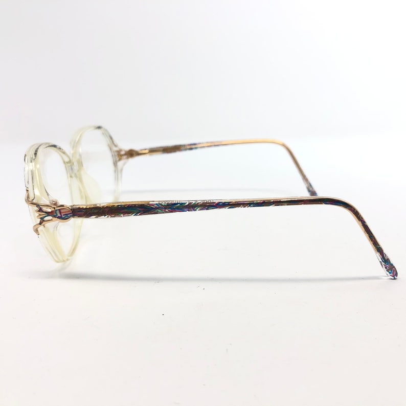 Vintage Specsavers Grace glasögonbågar genomskinliga fyrkantiga glasögonbågar retro bild 3