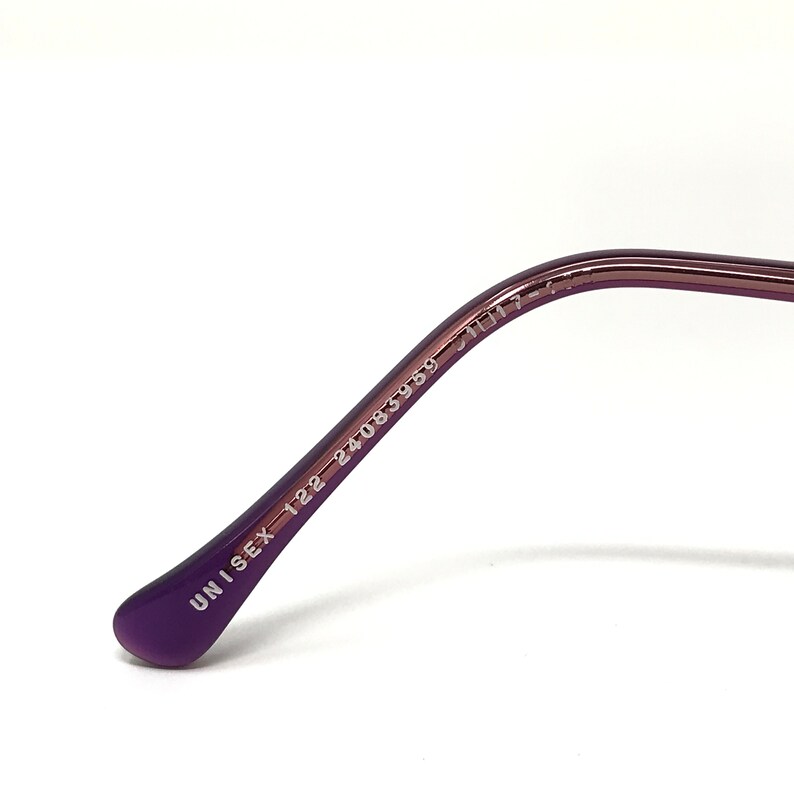 Vintage Specsavers Unisex 122 Glasögonbågar Lila Ovala Glasögonbågar Retro Herr Dam bild 9