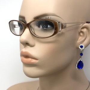Vintage Specsavers Alfreda Eyeglasses Glasses Frame Gold Brown Oval Used Eyeglass Frames Retro