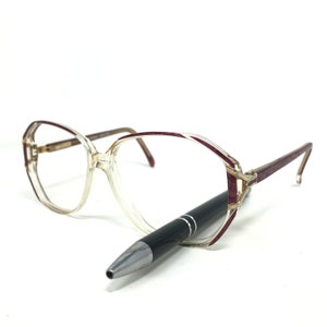 Vintage Specsavers Gaynor Eyeglasses Glasses Frames Red Square Eyeglasses Frame Retro image 3