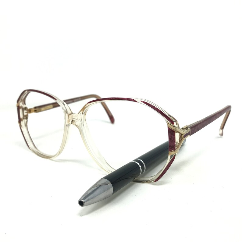 Vintage Specsavers Gaynor Eyeglasses Glasses Frames Red Square Eyeglasses Frame Retro image 3