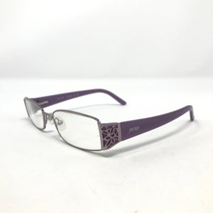 Vintage Janet Reger 4007 Eyeglasses Glasses Frames Purple Rectangular Eyeglasses Frame Retro