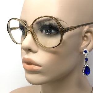 Vintage Twinkle Okulary Oprawki Okularów Przezroczyste Brązowe Kwadratowe Używane Oprawki Okularów Retro