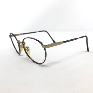 Vintage Luxottica 1164 Eyeglasses Womens Glasses Frame Black Pink Round Panto Used Eyeglass Frames Retro