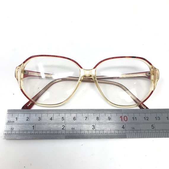 Vintage Ladies Eyeglasses Glasses Frames Red Clea… - image 7