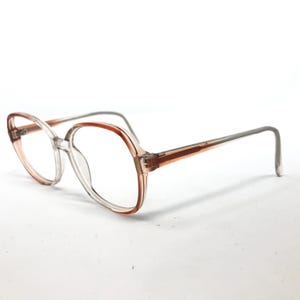 Vintage Dunelm Olive Eyeglasses Glasses Frames Orange Clear Square Eyeglasses Frame Retro