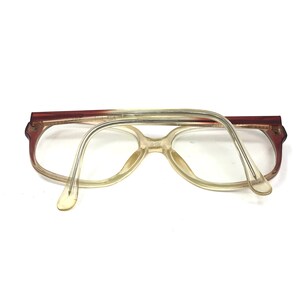 Vintage Dunelm Fred Eyeglasses Glasses Frame Red Clear Square Used Eyeglass Frames Retro image 6