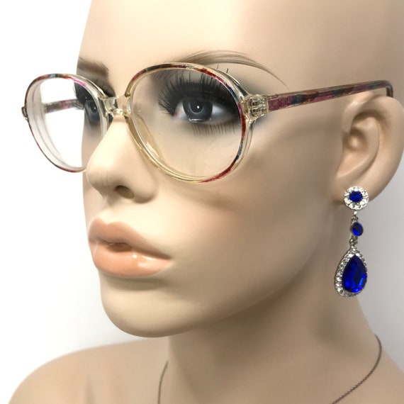 Vintage Dunelm Eyeglasses Glasses Frame Clear Pin… - image 1