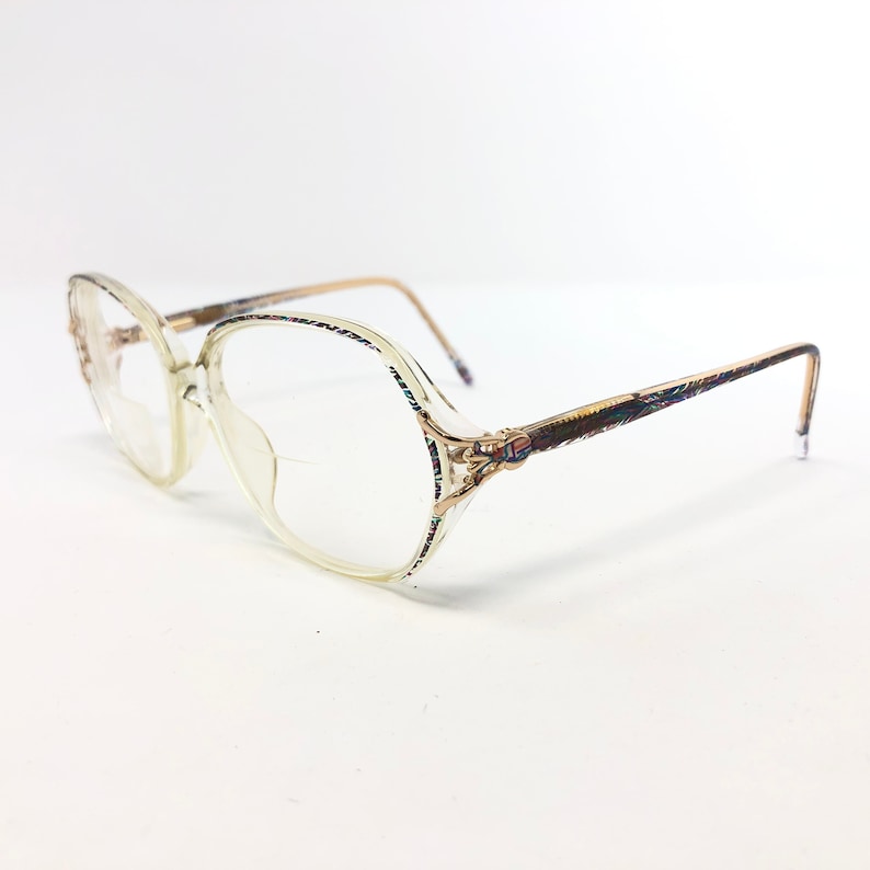 Vintage Specsavers Grace glasögonbågar genomskinliga fyrkantiga glasögonbågar retro bild 1