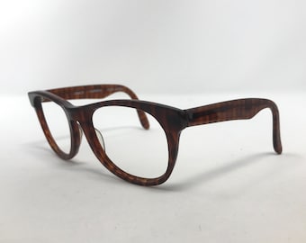 Vintage Zimco Fairway gafas marcos marrón tortuga gafas cuadradas marco retro