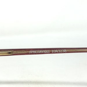 Vintage Specsavers Gaynor Eyeglasses Glasses Frames Red Square Eyeglasses Frame Retro image 10