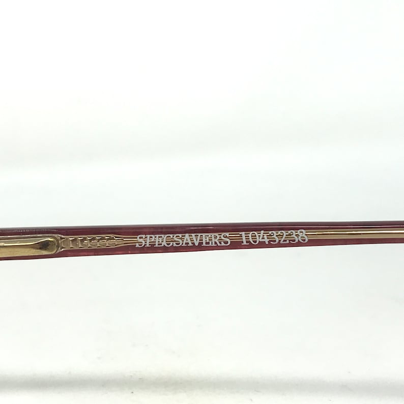 Vintage Specsavers Gaynor Eyeglasses Glasses Frames Red Square Eyeglasses Frame Retro image 10