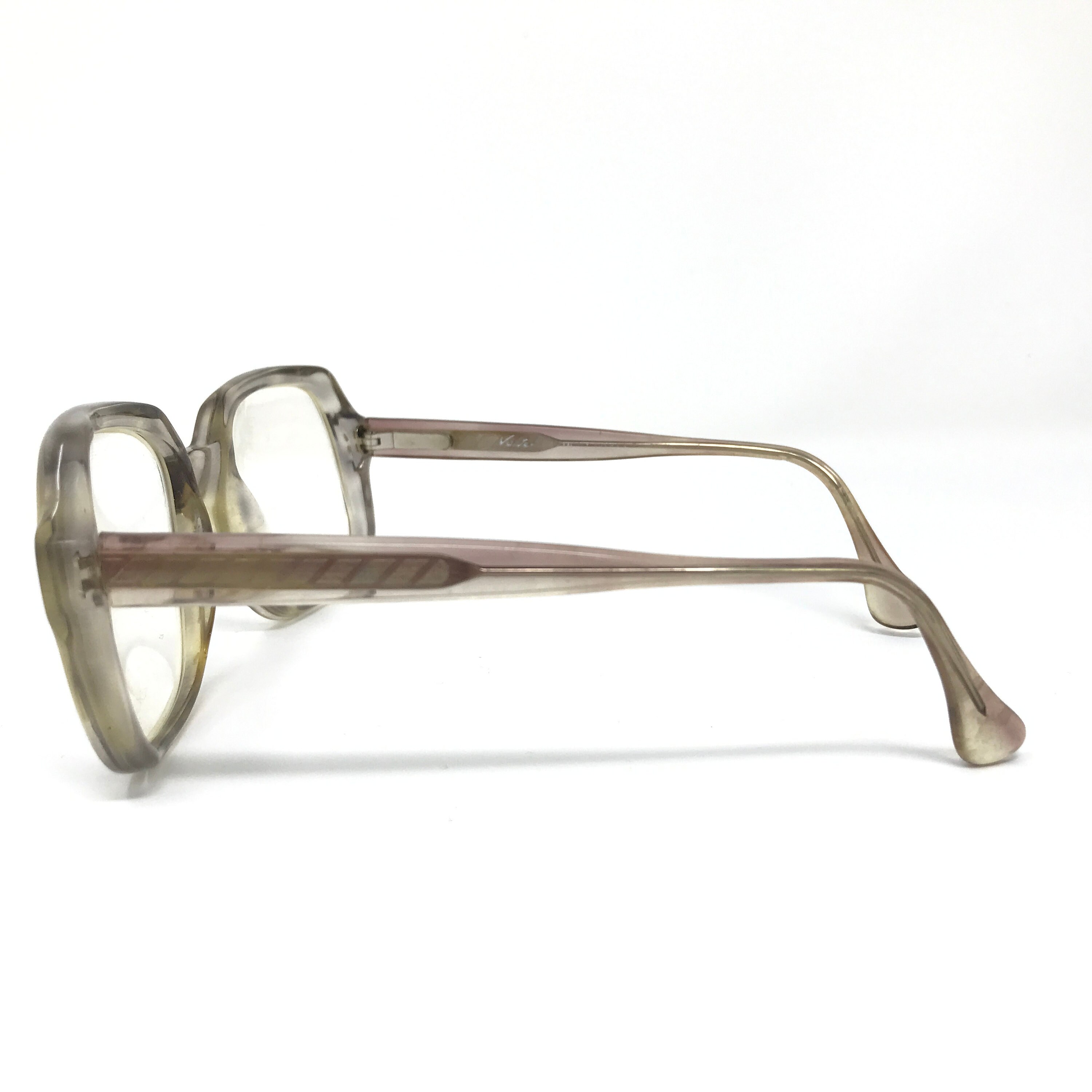 Vintage Vertex Eyeglasses Glasses Frames Brown Geek Eyeglasses Frame