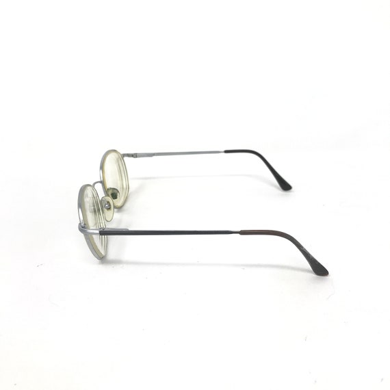 Vintage Round Eyeglasses Glasses Frame Silver Use… - image 3