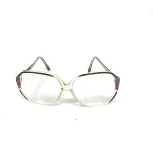 Vintage Jaeger Eyeglasses Glasses Frame Clear Brown Oversized Used Eyeglass Frames Retro
