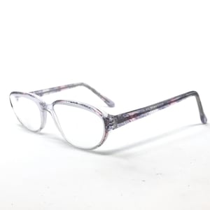 Vintage Continental Eyewear Matrix Eyeglasses Glasses Frames Purple Oval Eyeglasses Frame Retro